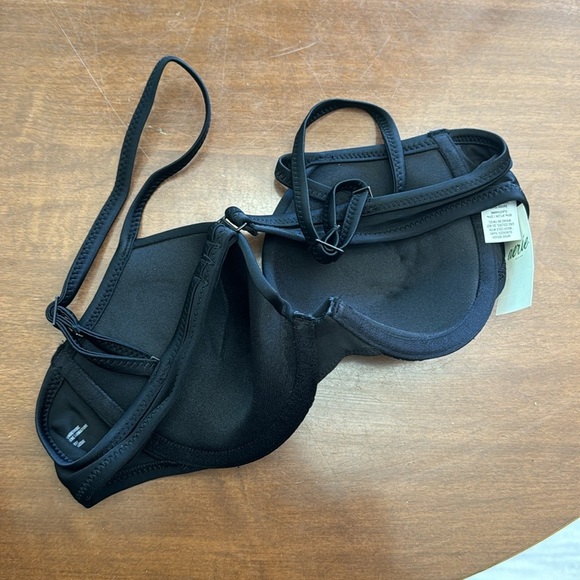 AERIE Black Lightly Padded Push Up Underwire Swim Top 34B - Picture 4 of 5